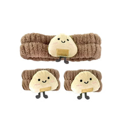 Brown Spa Headband & Wristband Set (3pcs)