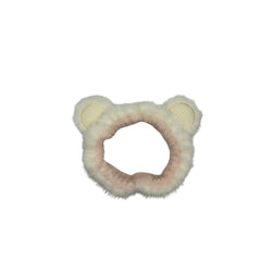 Bear Plush Spa Headband - White