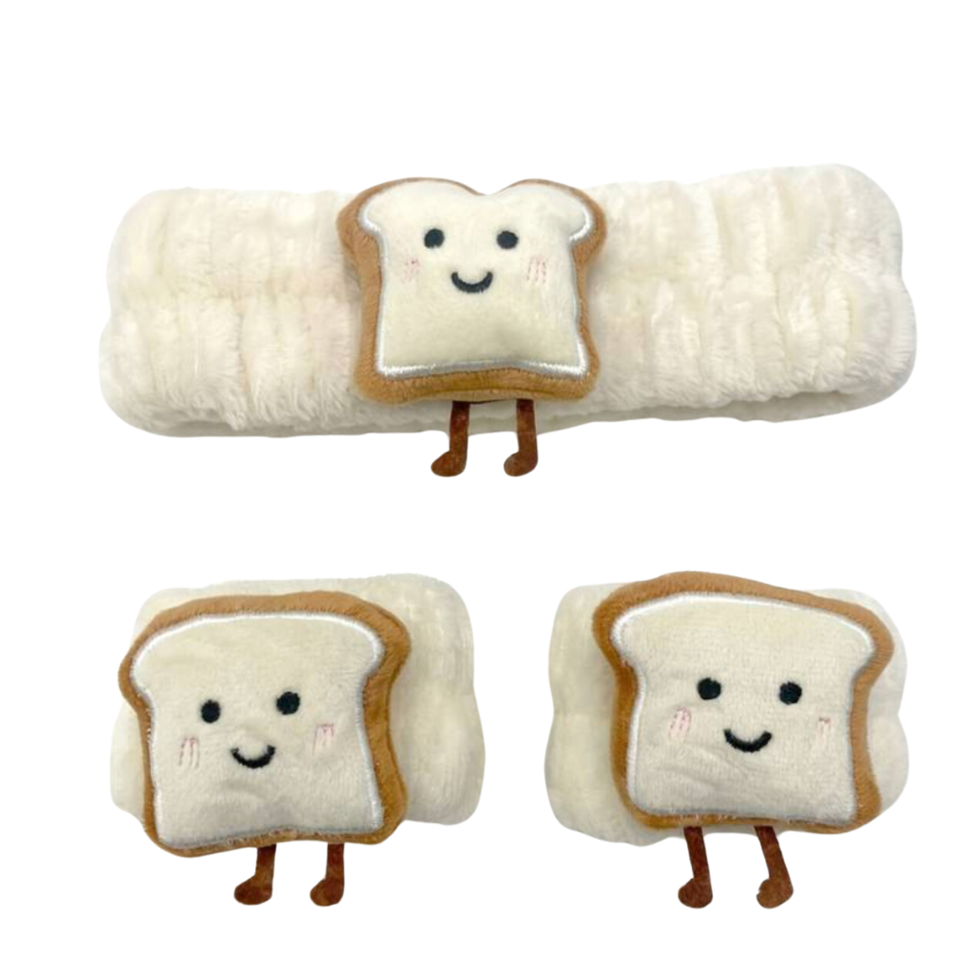 Toast Spa Headband & Wristband Set (3pcs)